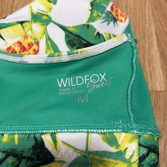 Wildfox Sweat Palms & Pina Racerback with Adjustable Straps Sports Bra - Picture 3 of 5